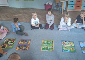 Wspólne rozmowy w kole na temat przyjaźni na podstawie ilustracji- grupa 3